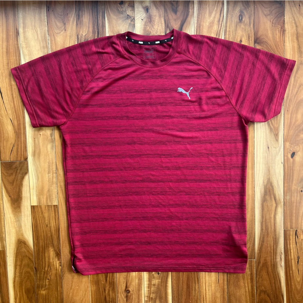 Puma striped athletic tee